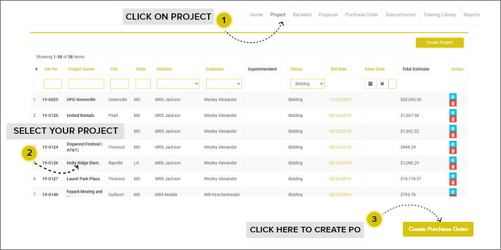 creating new purchase order