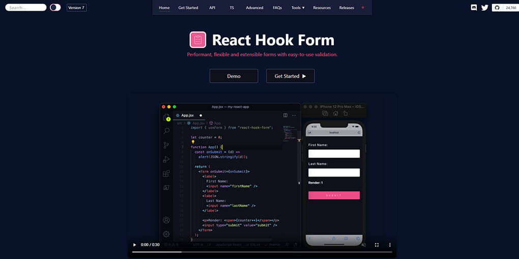 react hook form