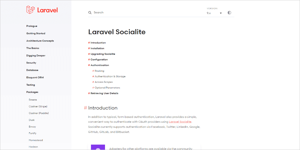 Laravel Socialite