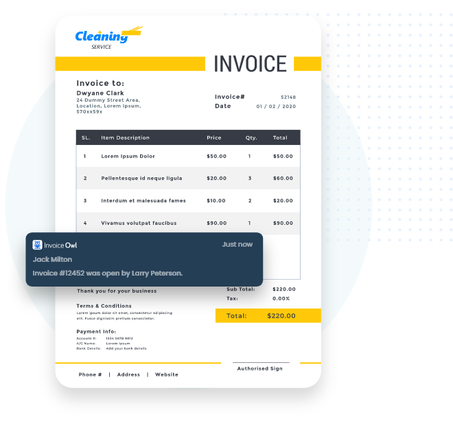 Real-Time Invoice Tracking