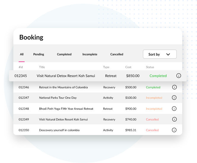 Booking Management Dashboard