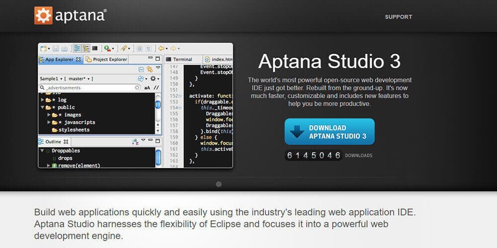 aptana framework