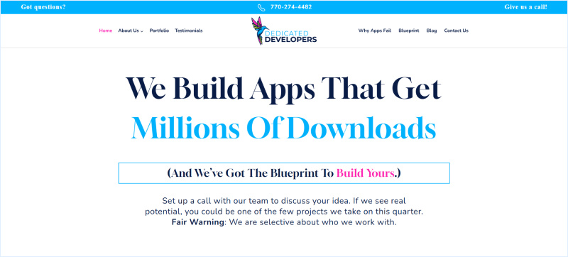 Dedicated Developers company