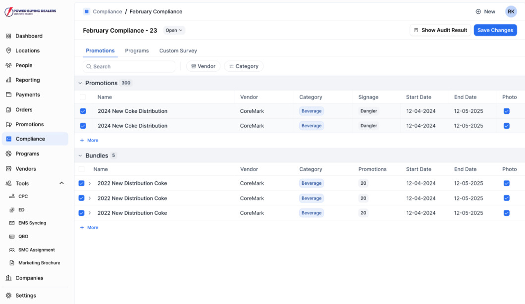 PBD West Monthly Compliance Audits With Photo Verification