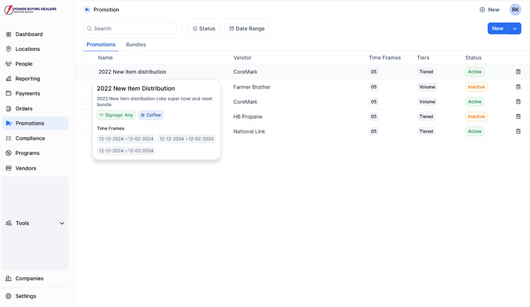 PBD West Promotions With Tiered Pricing and Bundles