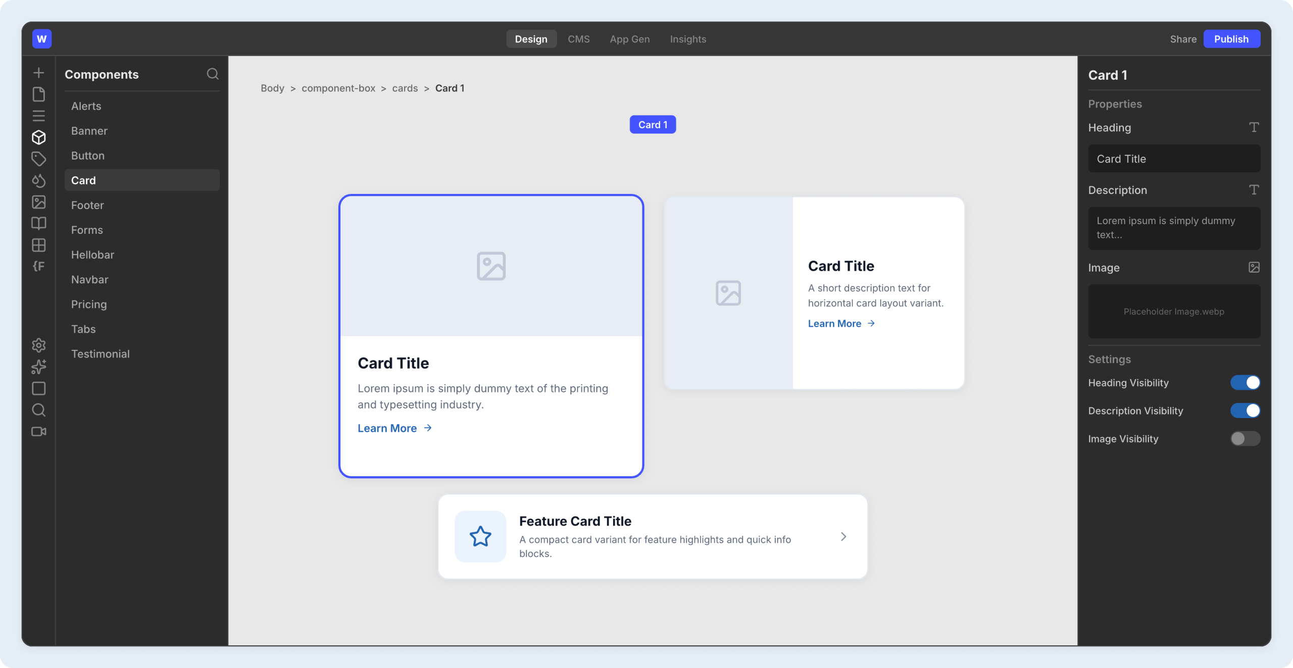 Webflow Component Library With Reusable Blocks