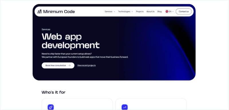 Minimum Code company